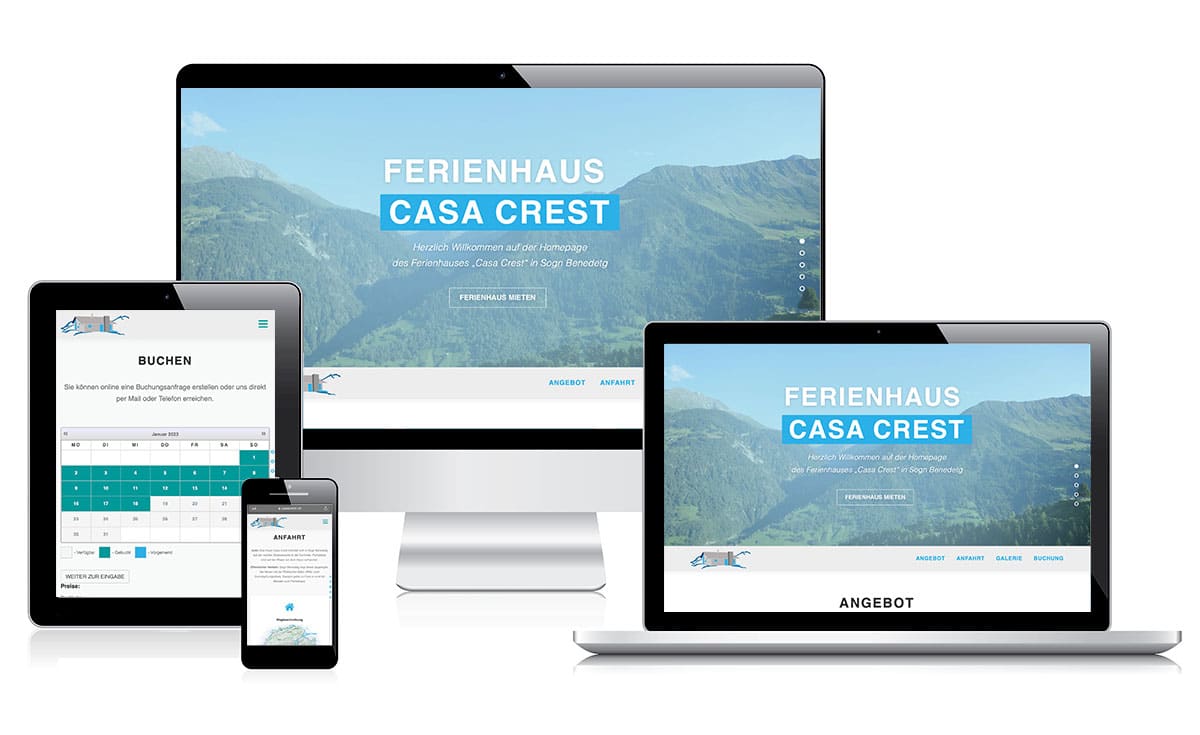 Casa Crest Responsive Design Screendesign
