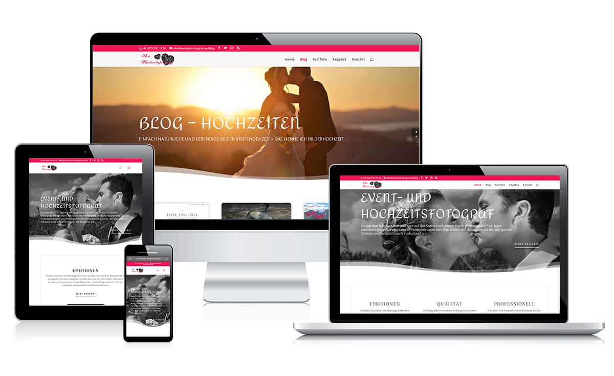 Wedding Responsive Design Screendesign