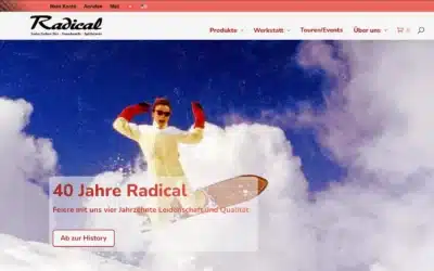 Neue Webseite der Radical Sports AG